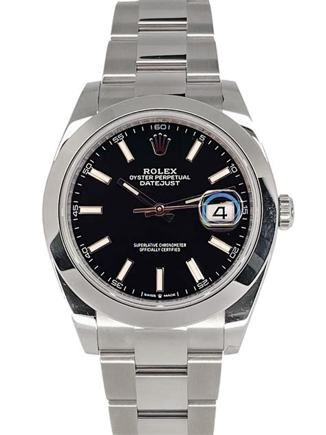 rolex date just ii 41 black dial staniless steel|rolex model 126300.